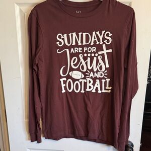 George Maroon Long Sleeve Tee